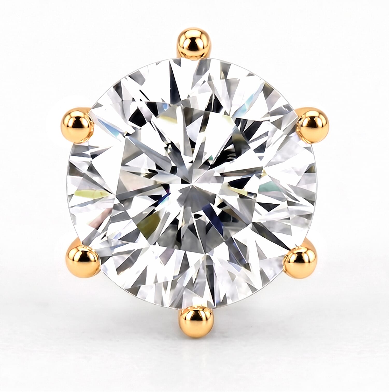 Moissanite Solitaire Stud Push Post Earring in Platinum Overlay Sterling Silver 1.886 Ct 7515605 4