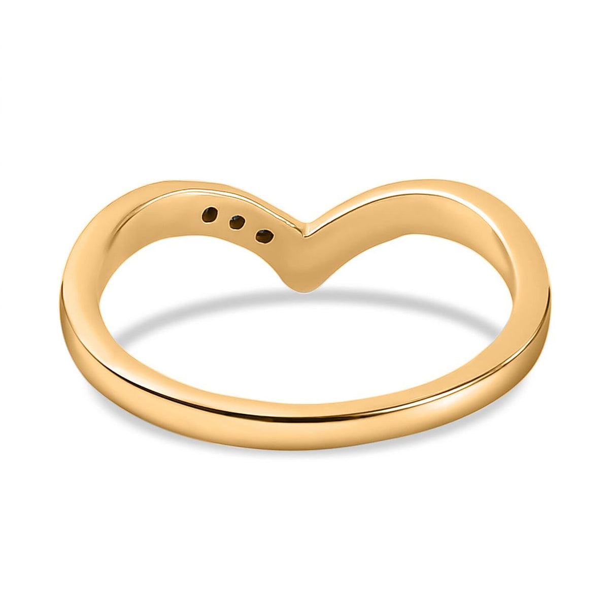 Diamond Wishbone Ring in 18K Yellow Gold Vermeil Plated Sterling Silver 7539667 8