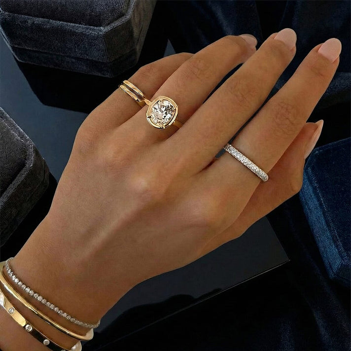 Sand Blast textured Ring in 9K Yellow Gold 7547243 2