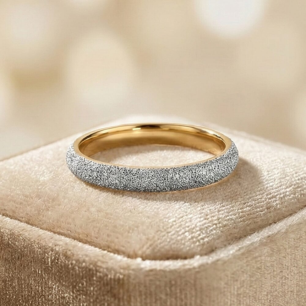 Sand Blast textured Ring in 9K Yellow Gold 7547243 6