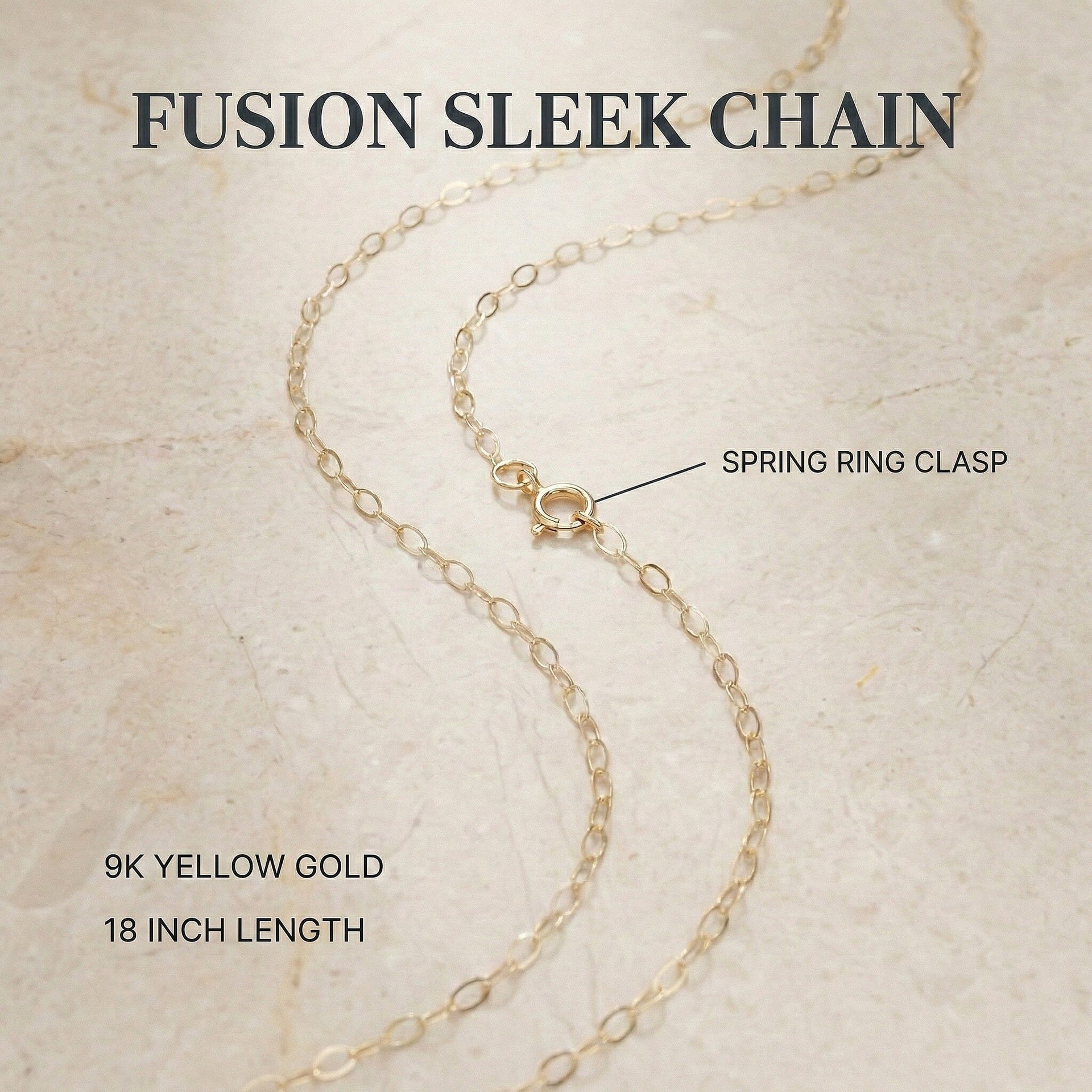 Soldered Trace Chain 18 Inch in 9K Yellow Gold 7576166 5