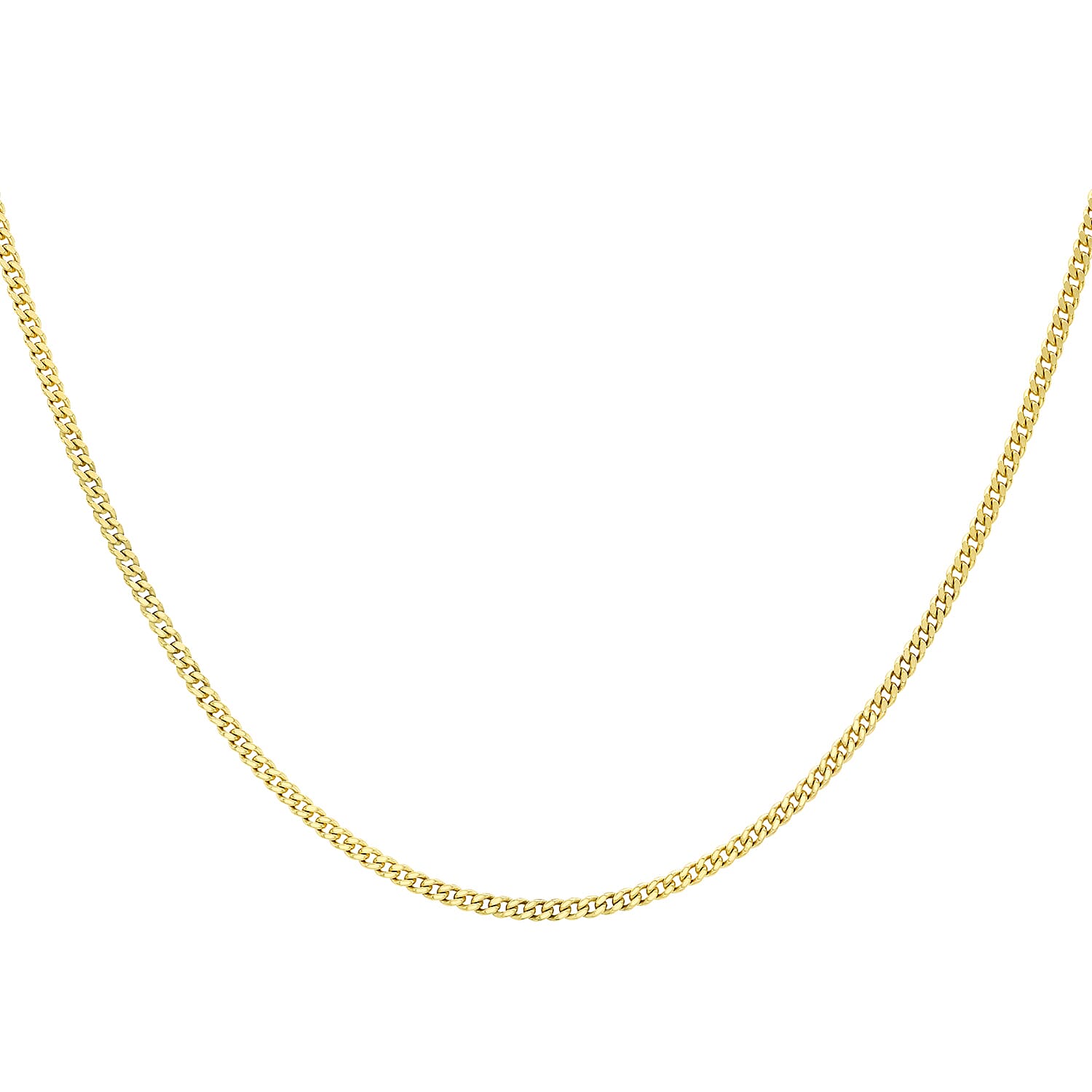 Diamond Cut Curb Chain 24 Inch in 9K Yellow Gold 7576356 0