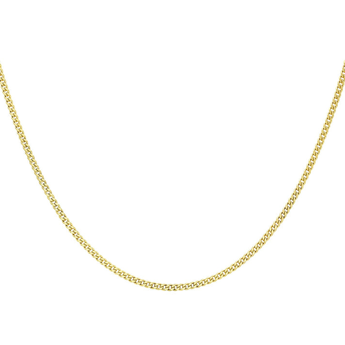 Diamond Cut Curb Chain 24 Inch in 9K Yellow Gold 7576356 1