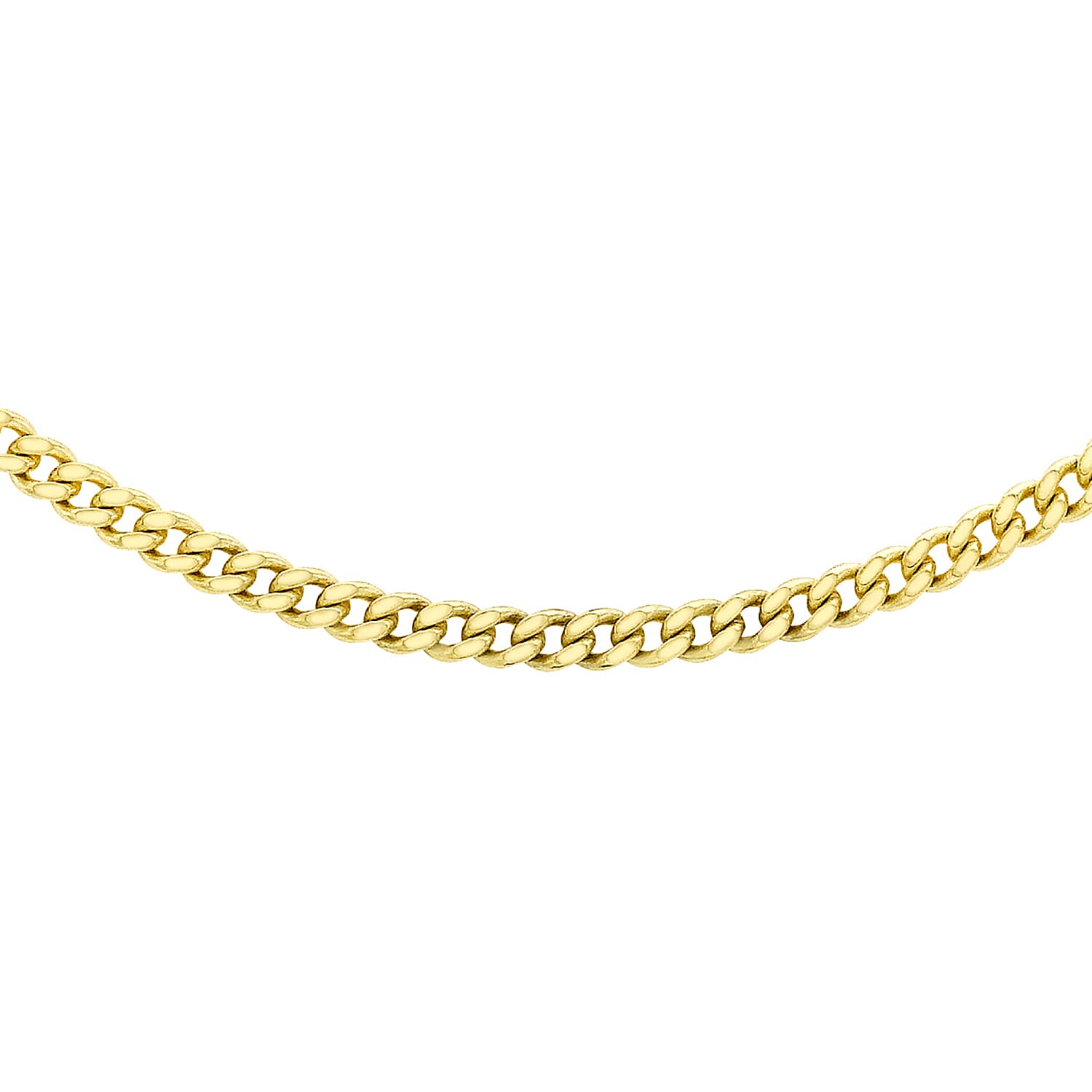 Doll Colour Diamond Cut Adjustable Curb Chain 16 Inch to 18 Inch in 9K Yellow Gold 7576359 0