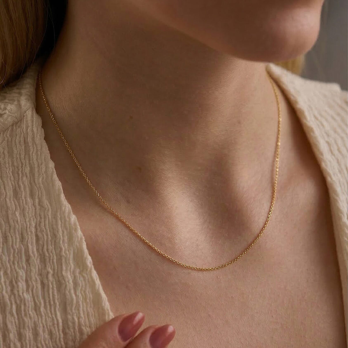 Doll Colour Diamond Cut Adjustable Curb Chain 16 Inch to 18 Inch in 9K Yellow Gold 7576359 2