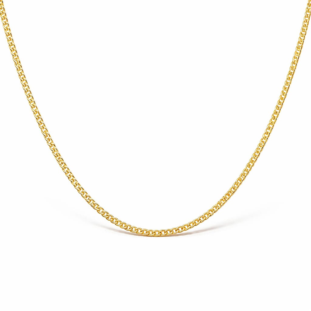 Doll Colour Diamond Cut Adjustable Curb Chain 16 Inch to 18 Inch in 9K Yellow Gold 7576359 4