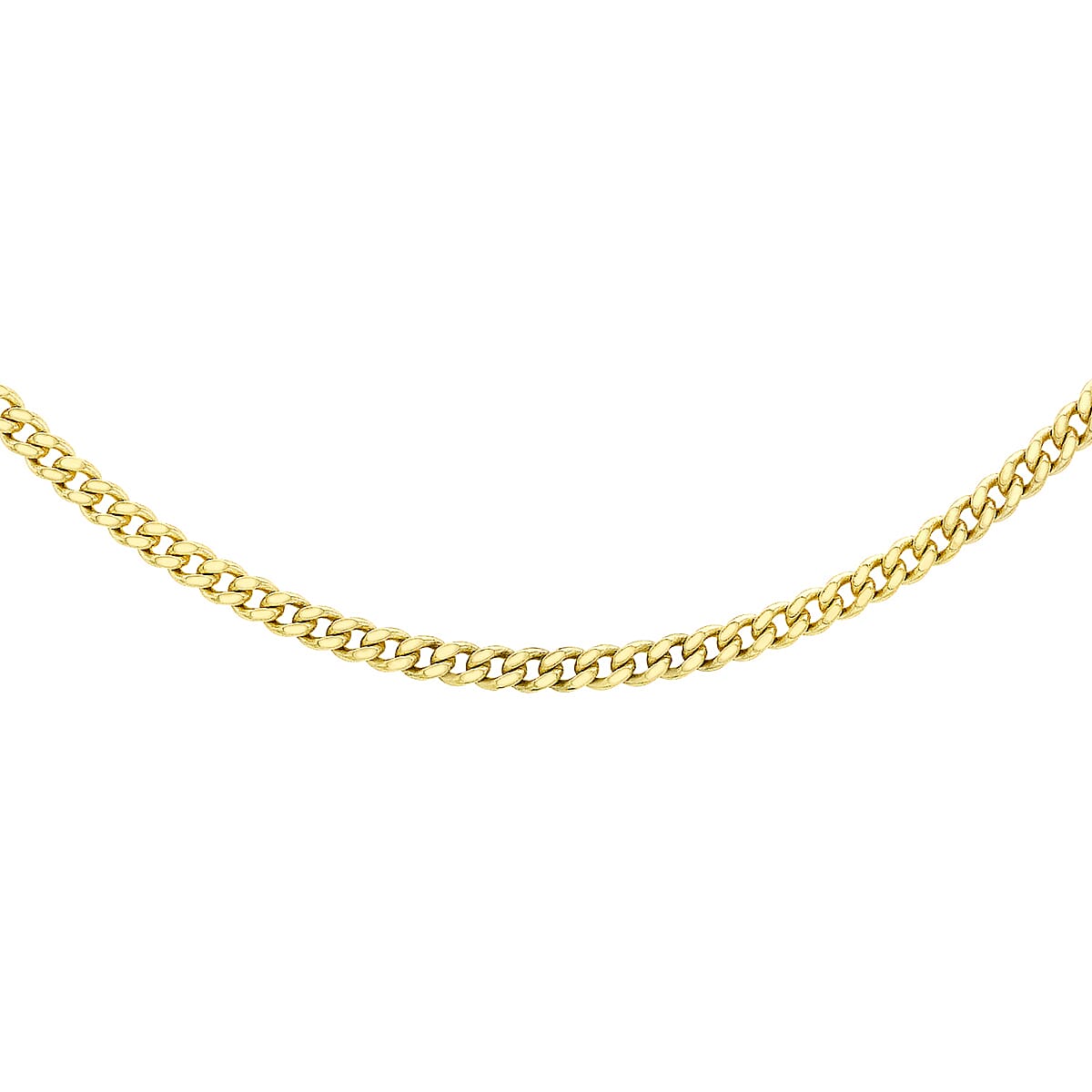 Diamond Cut Curb Chain 18 Inch in 9K Yellow Gold 7576459 0