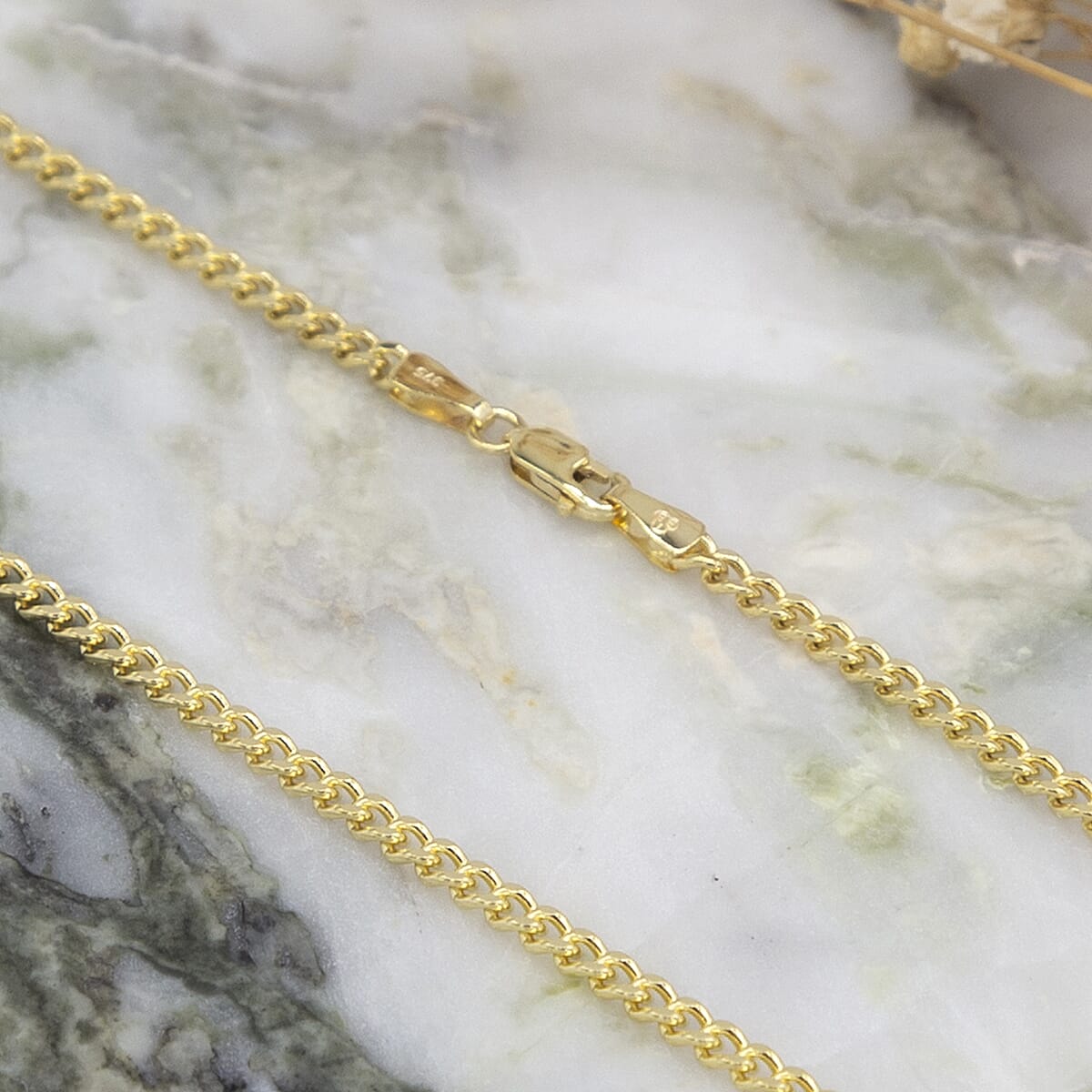 Diamond Cut Curb Chain 18 Inch in 9K Yellow Gold 7576459 4