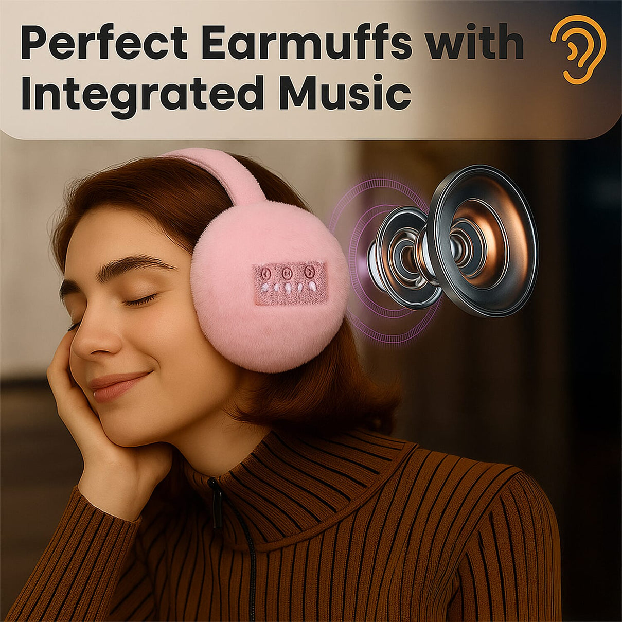 Plush Bluetooth Cushioned Headphone - Pink 7625613 5