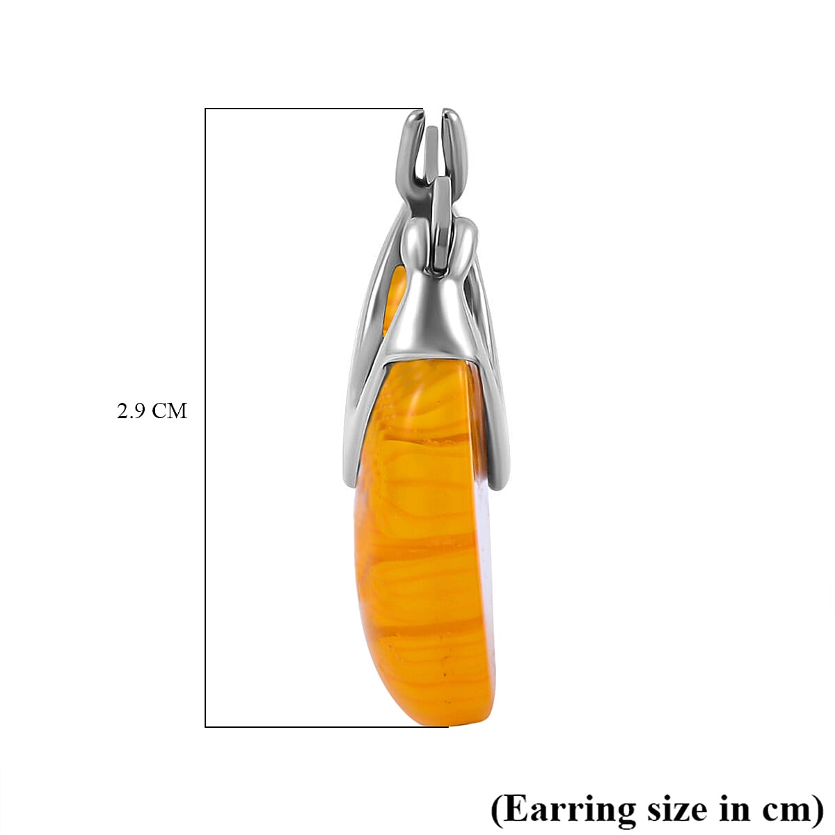 Yellow Colour Murano Style Basket Earrings in Stainless Steel V32513901 6