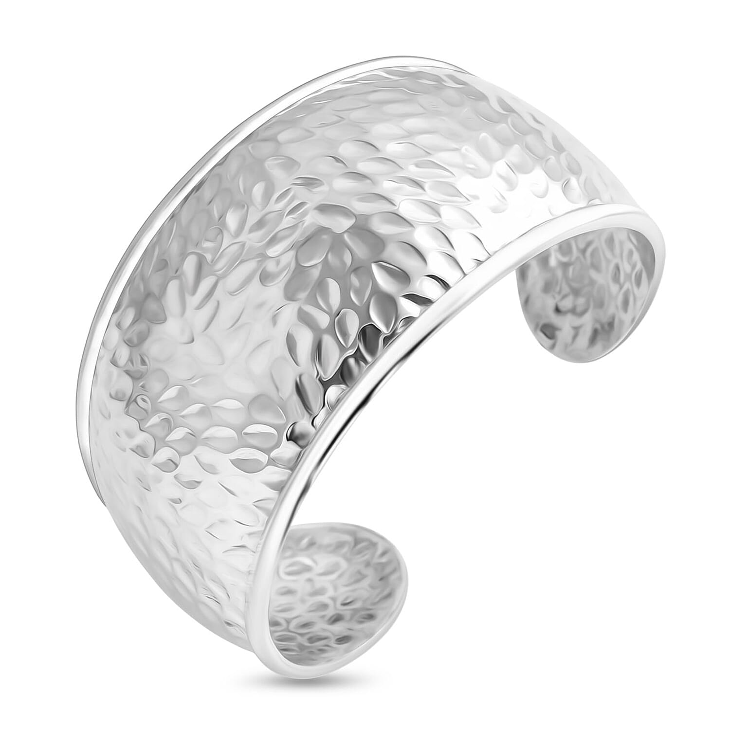 Designer Inspired - Hand Crafted Hammered Cuff Bracelet in 925 Sterling Silver 7750465 5