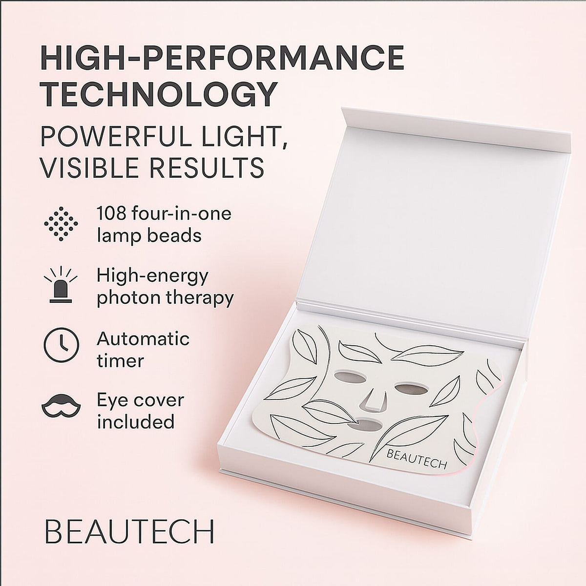 Beautech Anti-Ageing LED Mask With Controller with 4 Modes (Incl. Red, Blue, Yellow andamp; Purple Light with Infrared Light Mode) 7812940 3