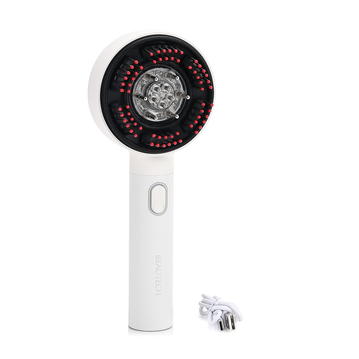 Beautech EMS Scalp Massaging Hair Brush with Red Light Therapy - White 7816642 0