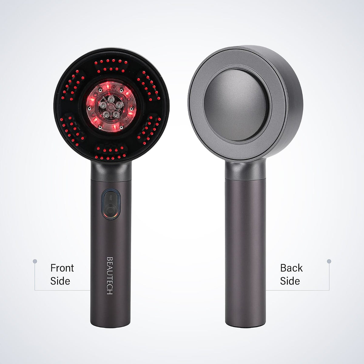 Beautech - EMS Scalp Massaging Hair Brush with Red Light Therapy - Grey 7816644 7