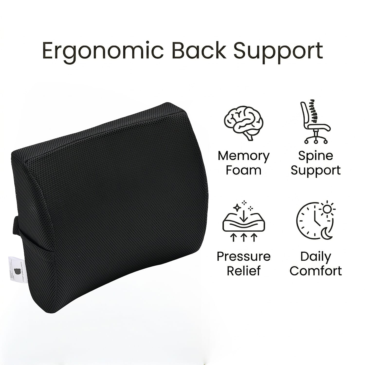 Lumbar Support Cushion For Chair with High-Density Memory Foam 7832122 3
