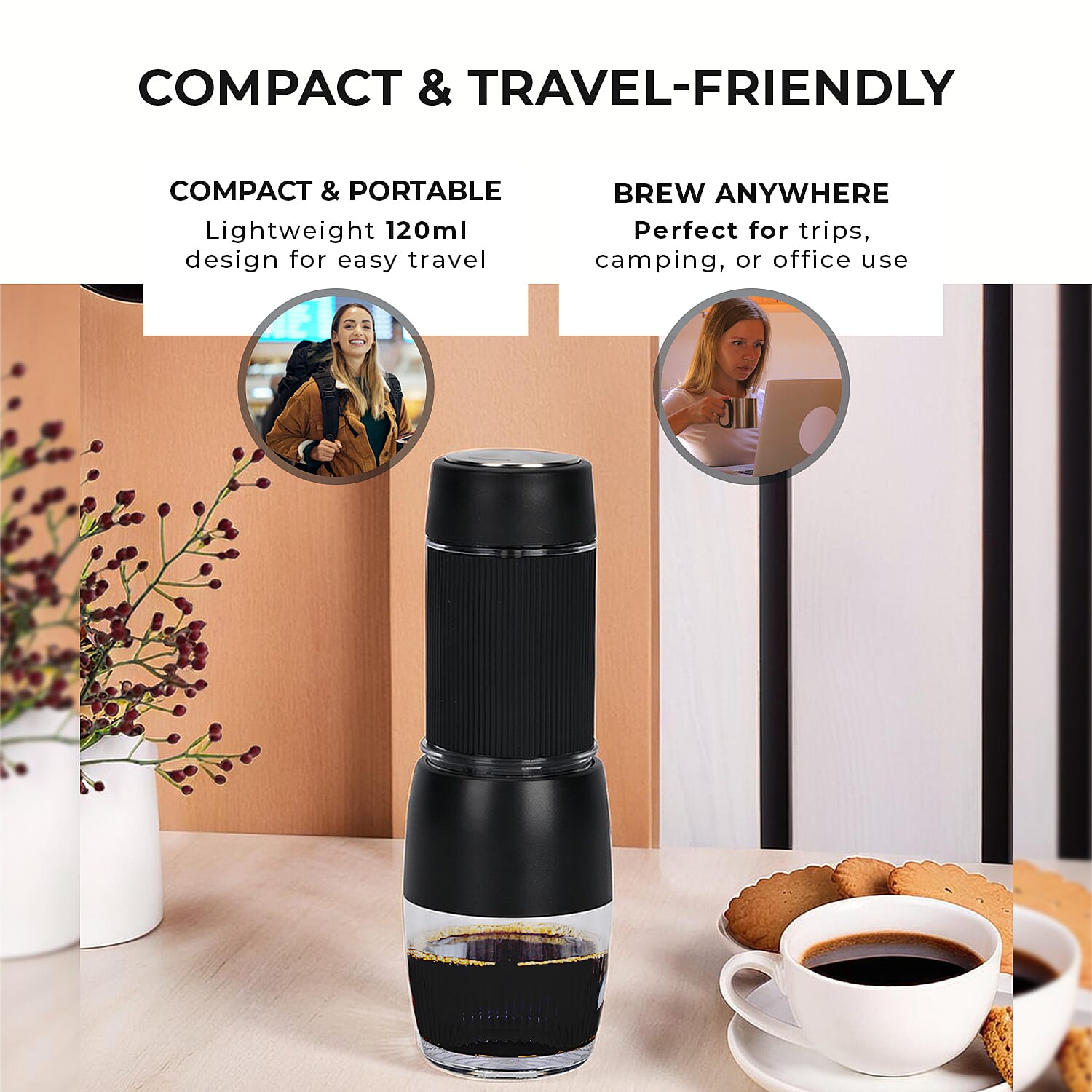 Homesmart Manual Portable Espresso Coffee Maker - 120ml Capacity 7832550 5