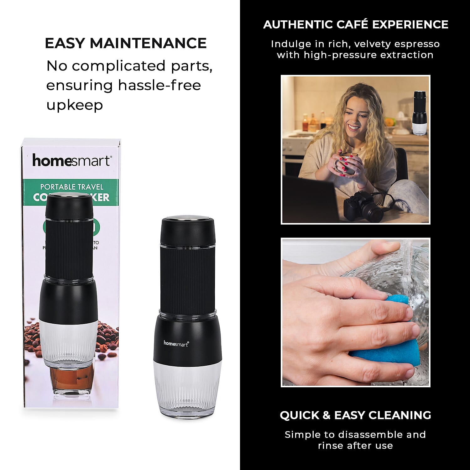 Homesmart Manual Portable Espresso Coffee Maker - 120ml Capacity 7832550 7