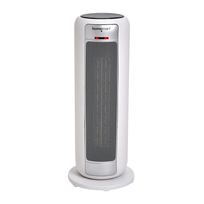 PTC- 2 in 1 Digital Ceramic Tower Heater Fan for all Seasons (2000W) - Oscillating, 9h Timer &amp; Remote Control - White 7850386 1