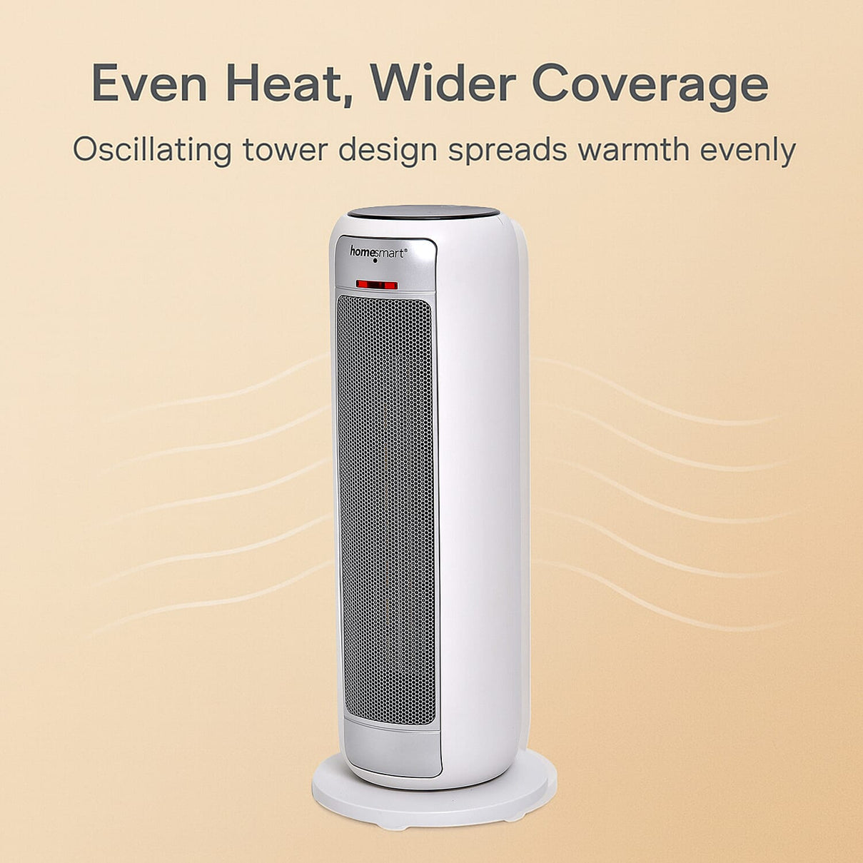 PTC- 2 in 1 Digital Ceramic Tower Heater Fan for all Seasons (2000W) - Oscillating, 9h Timer &amp; Remote Control - White 7850386 4