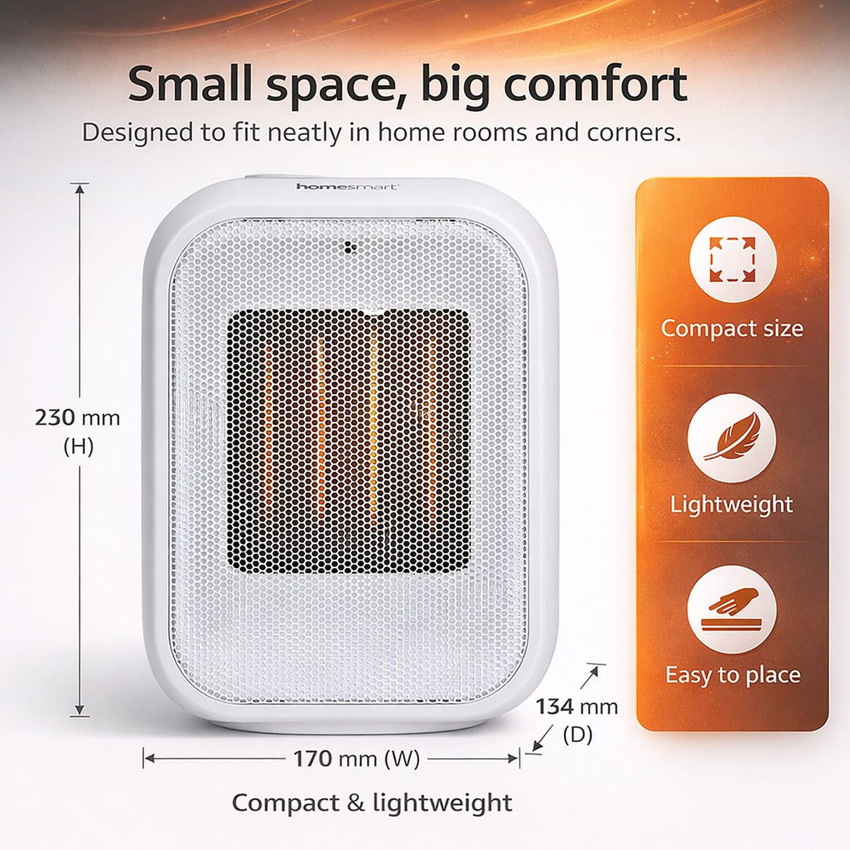 Homesmart Portable Electric Fan Heater 7853319 5