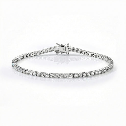 High Brilliance Moissanite Tennis Bracelet with Precision Set Stones