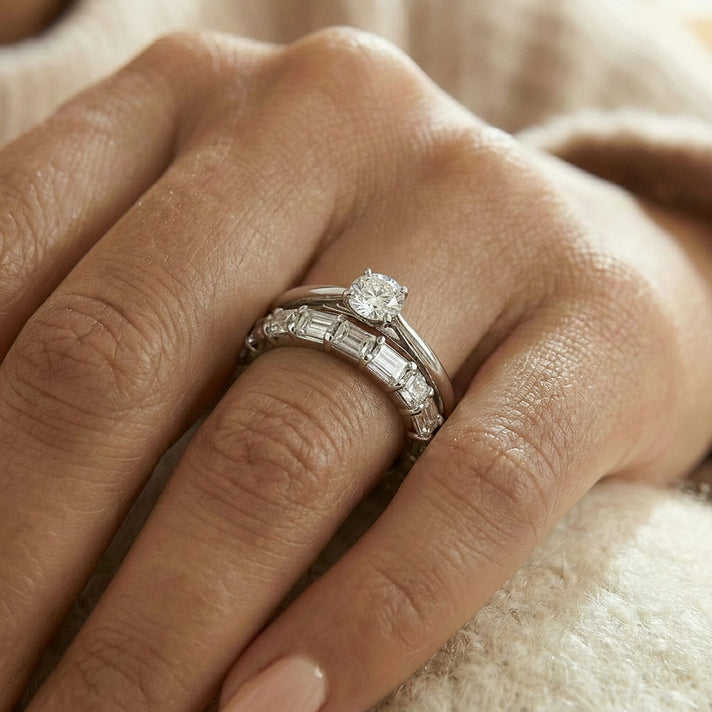 LUXURIANT 1 Ct. Lab Grown Diamond Asscher-Cut Solitaire Ring in 950 Platinum, SGL Certified 8288007 2