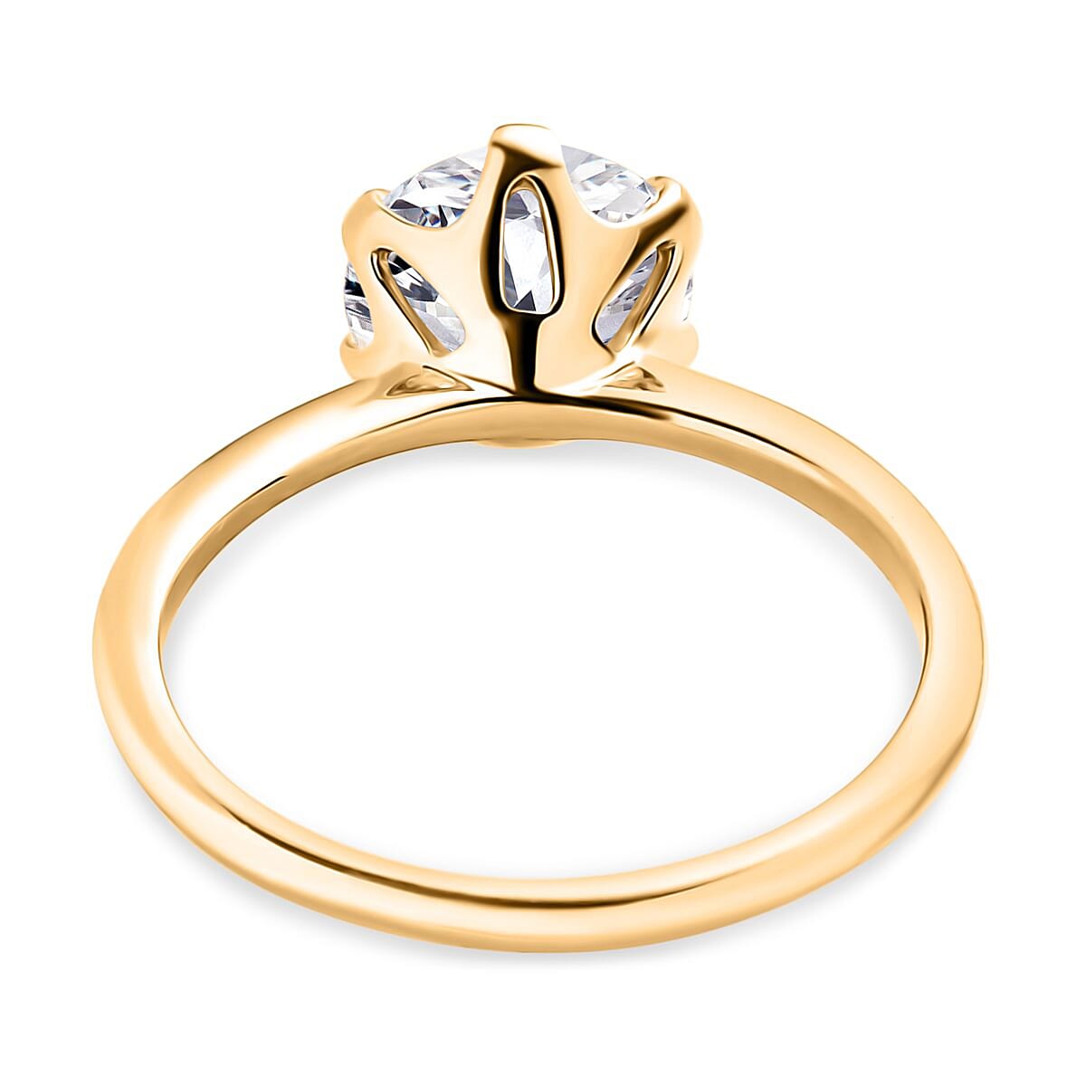 LUXURIANT 1 Ct. Lab Grown Diamond Solitaire Ring in 9K Yellow Gold, SGL Certified 7860279 5