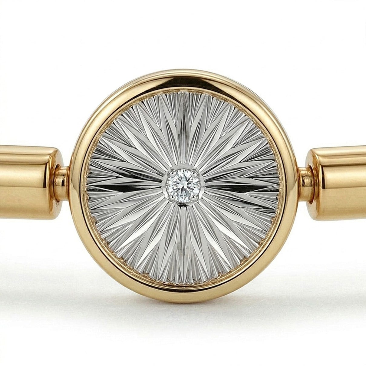 EverTrue Natural White Diamond Bubble Station Bracelet with GB Lock Box in Yellow Gold Plating 7.5 Inch 7863839 4