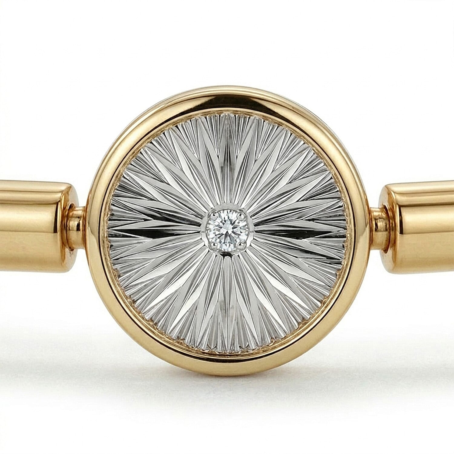 EverTrue Natural White Diamond Bubble Station Bracelet with GB Lock Box in Yellow Gold Plating 7.5 Inch 7863839 4