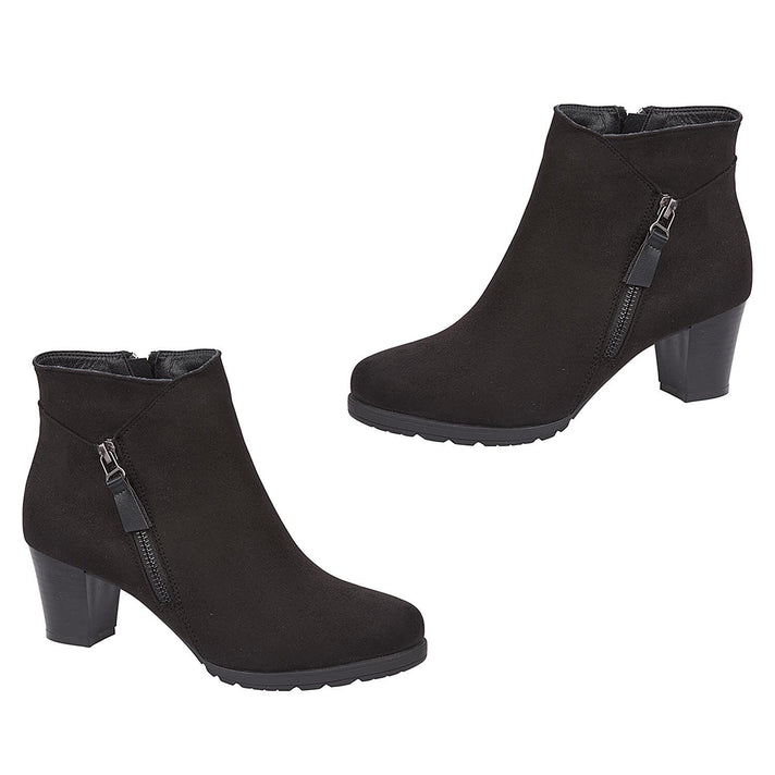 Emma Amy Ladies Block Heel Ankle Boots (Size 5) - Black 7936820 1