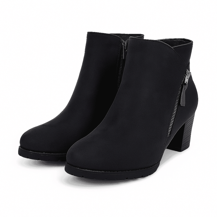 Emma Amy Ladies Block Heel Ankle Boots (Size 5) - Black 7936820 2