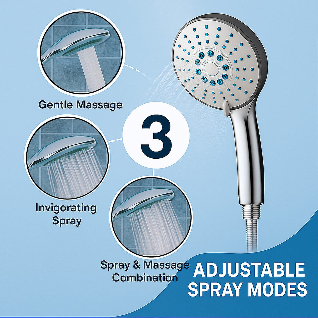 Moda 3-Function Shower Head V32348132 2