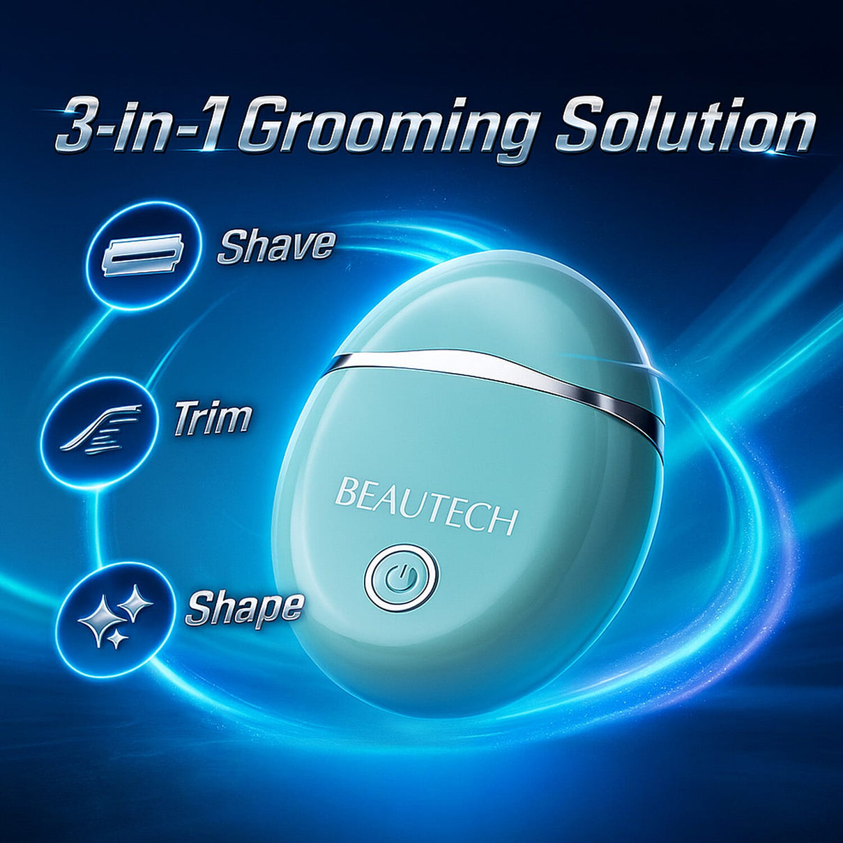 Beautech Womens Portable 3 in 1 shaver with USB Charging - Green 7971319 3