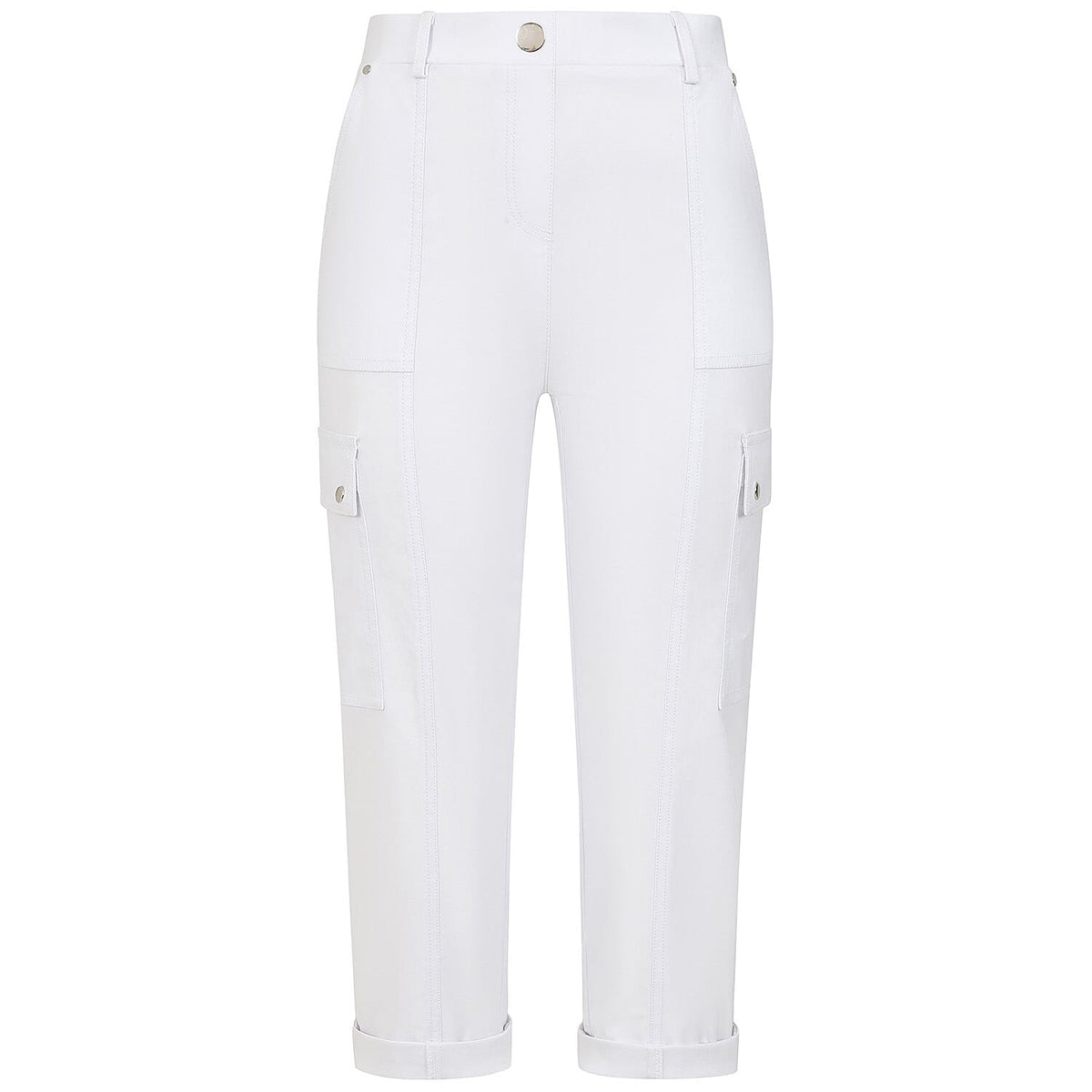 Emreco Combat Style Bengaline Stretch Utility Crop Trouser (Size - 10) - White 7973323 0