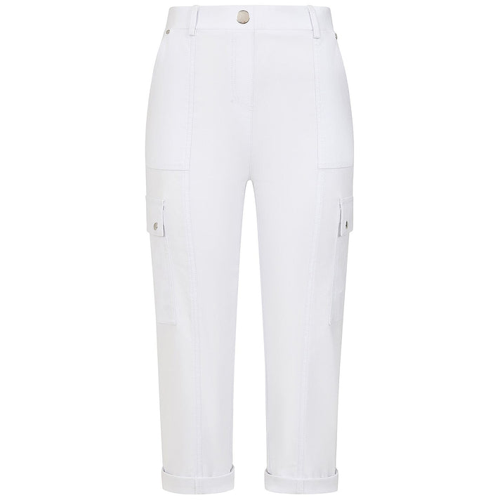 Emreco Combat Style Bengaline Stretch Utility Crop Trouser (Size - 18) - White 7973326 1