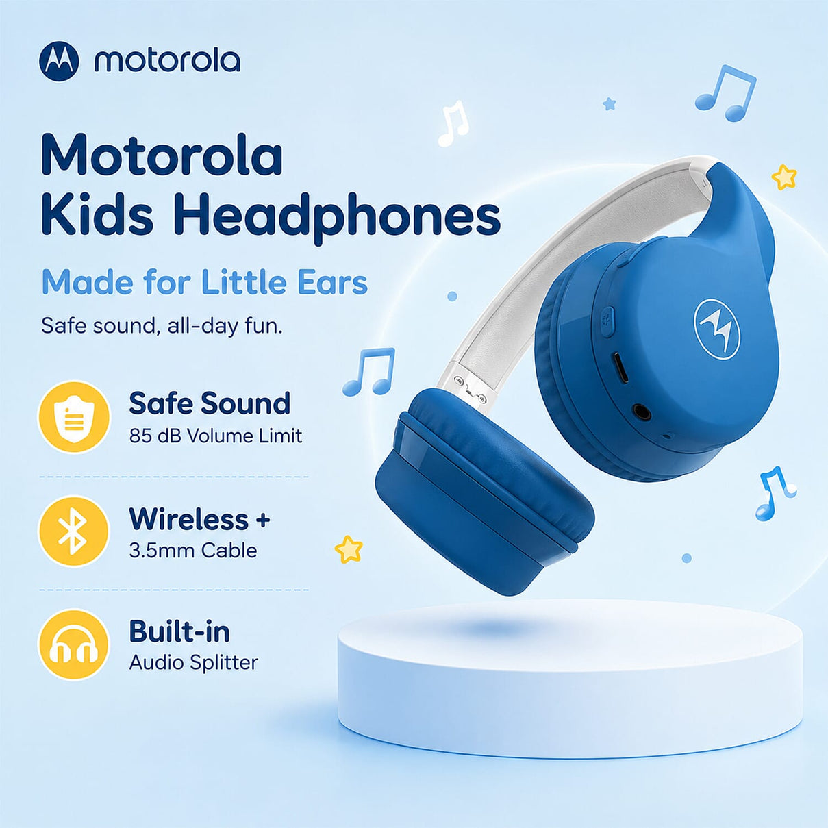 MOTO JR300 Wireless Kids Over-Ear Headphones 7977722 1