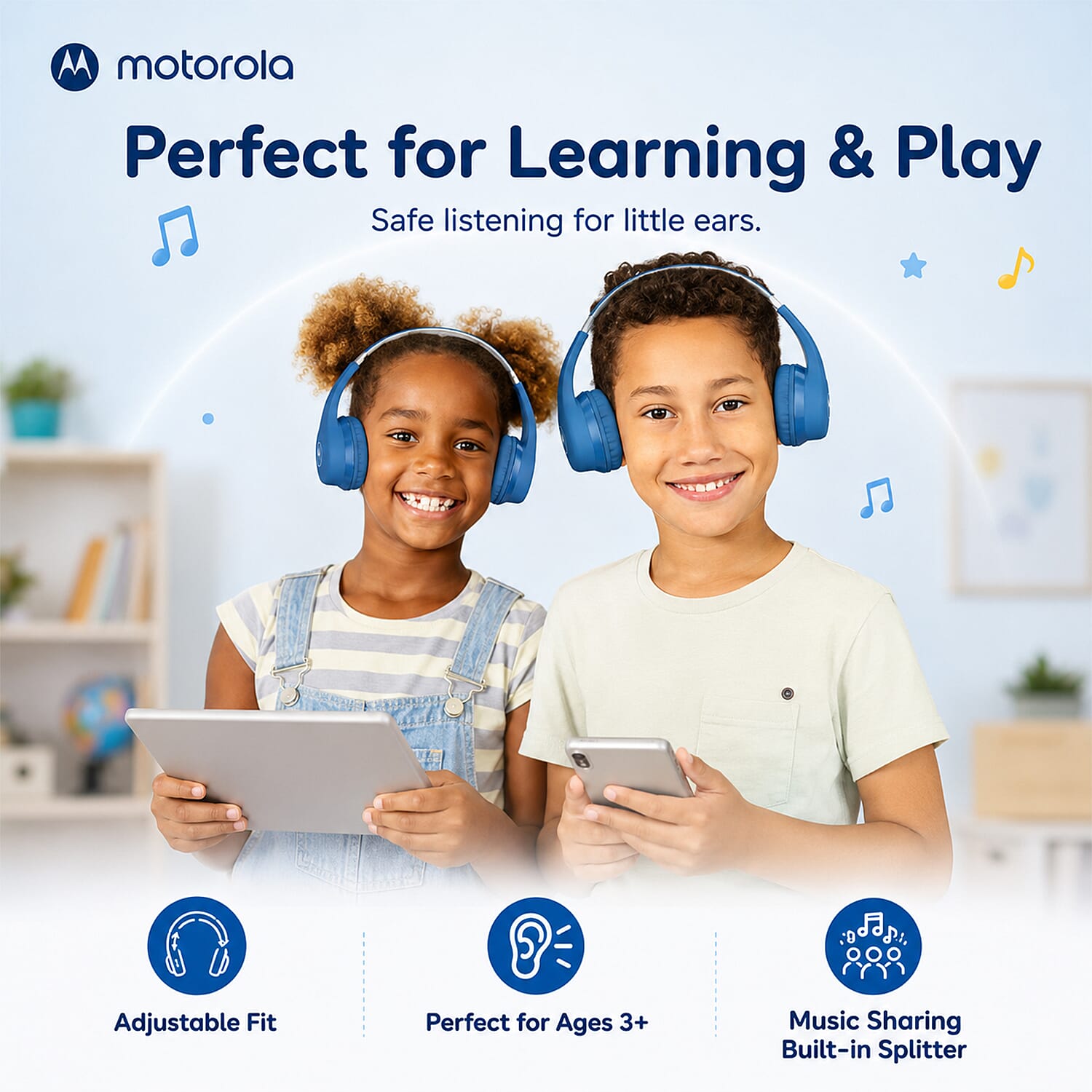 MOTO JR300 Wireless Kids Over-Ear Headphones 7977722 4