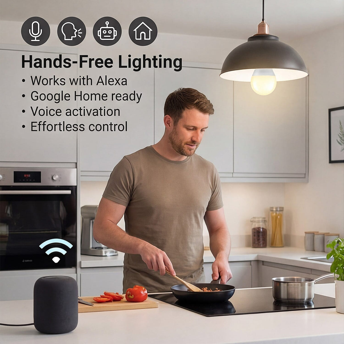 Alpina Smart Wi-Fi E27 LED Bulb (9W) | Dimmable LED Bulb with Alpina Smart Home App - Amazon Alexa - Google Home V32348606 3