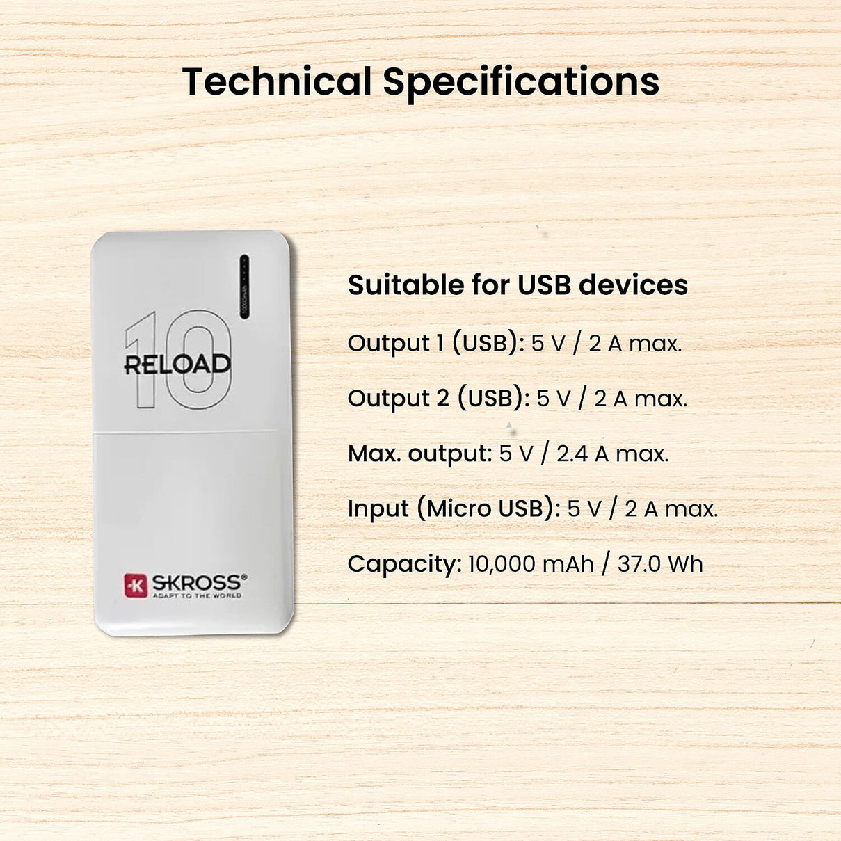Skross 10000mAh Powerbank 7977761 4