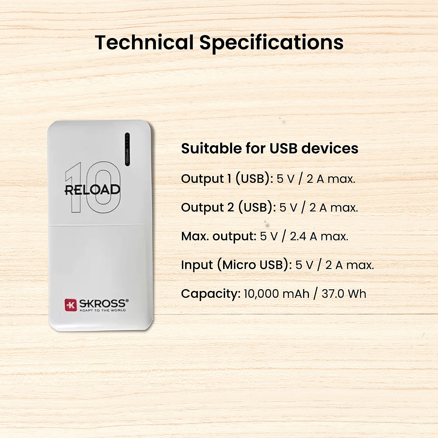 Skross 10000mAh Powerbank 7977761 4