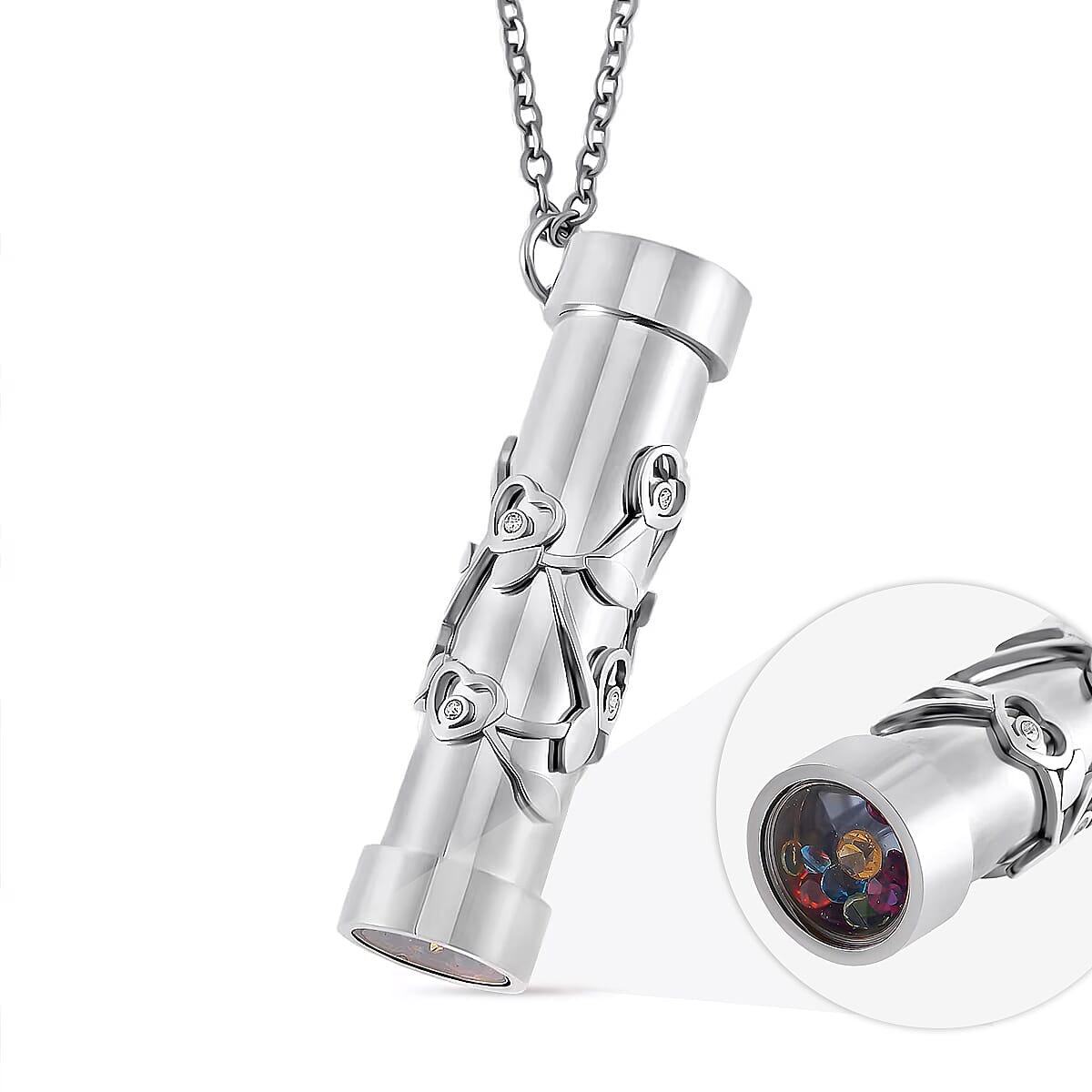 Multi Colour Cubic Zirconia Kaleidoscope Necklace (Size - 30-2 Ext.) V32612864 0