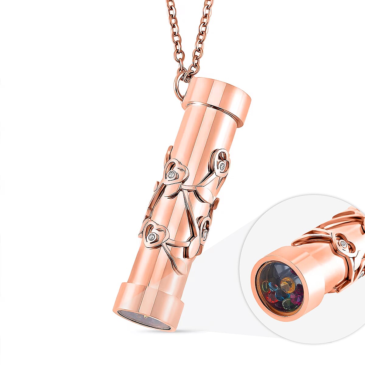 Multi Colour Cubic Zirconia Kaleidoscope Necklace (Size - 30-2 Ext.) V32613573 0