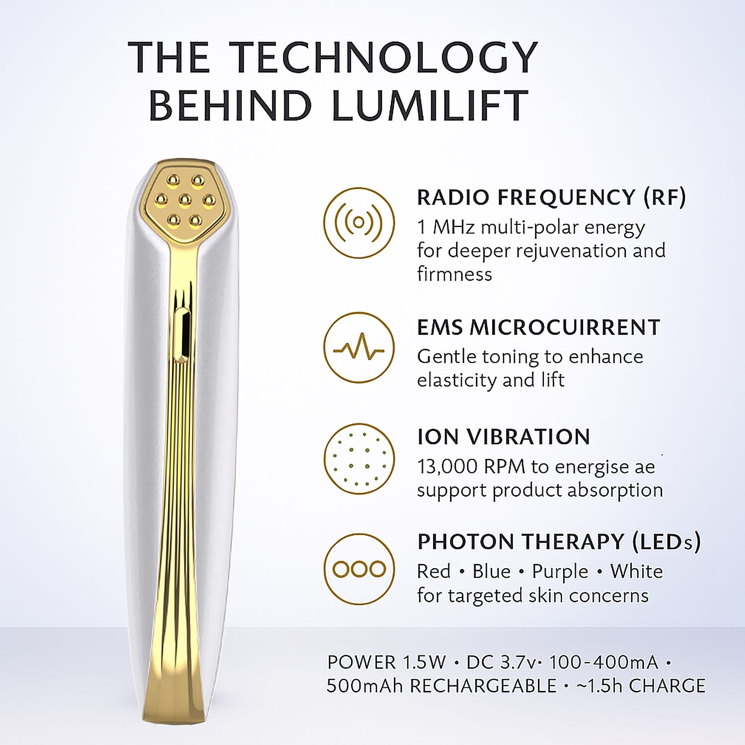 Opatra LumiEye - RF, EMS, Ion Vibration &amp; LED Light Therapy Device For Eyes - Lifetime Warranty 7981122 2
