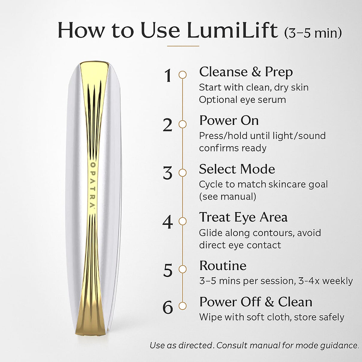 Opatra LumiEye - RF, EMS, Ion Vibration &amp; LED Light Therapy Device For Eyes - Lifetime Warranty 7981122 3