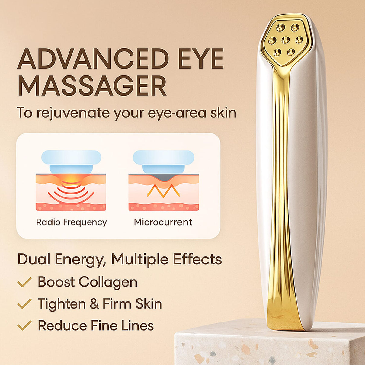 Opatra LumiEye - RF, EMS, Ion Vibration &amp; LED Light Therapy Device For Eyes - Lifetime Warranty 7981122 4