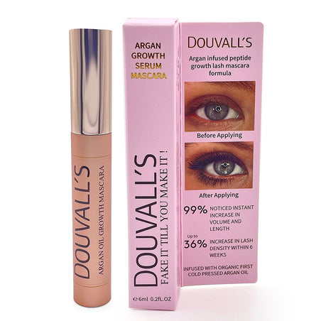 Douvalls Argan Infused Growth Serum Mascara Make Up 6ml | Achieve Longer, Fuller, and Voluminous Eyelashes 7992480 1