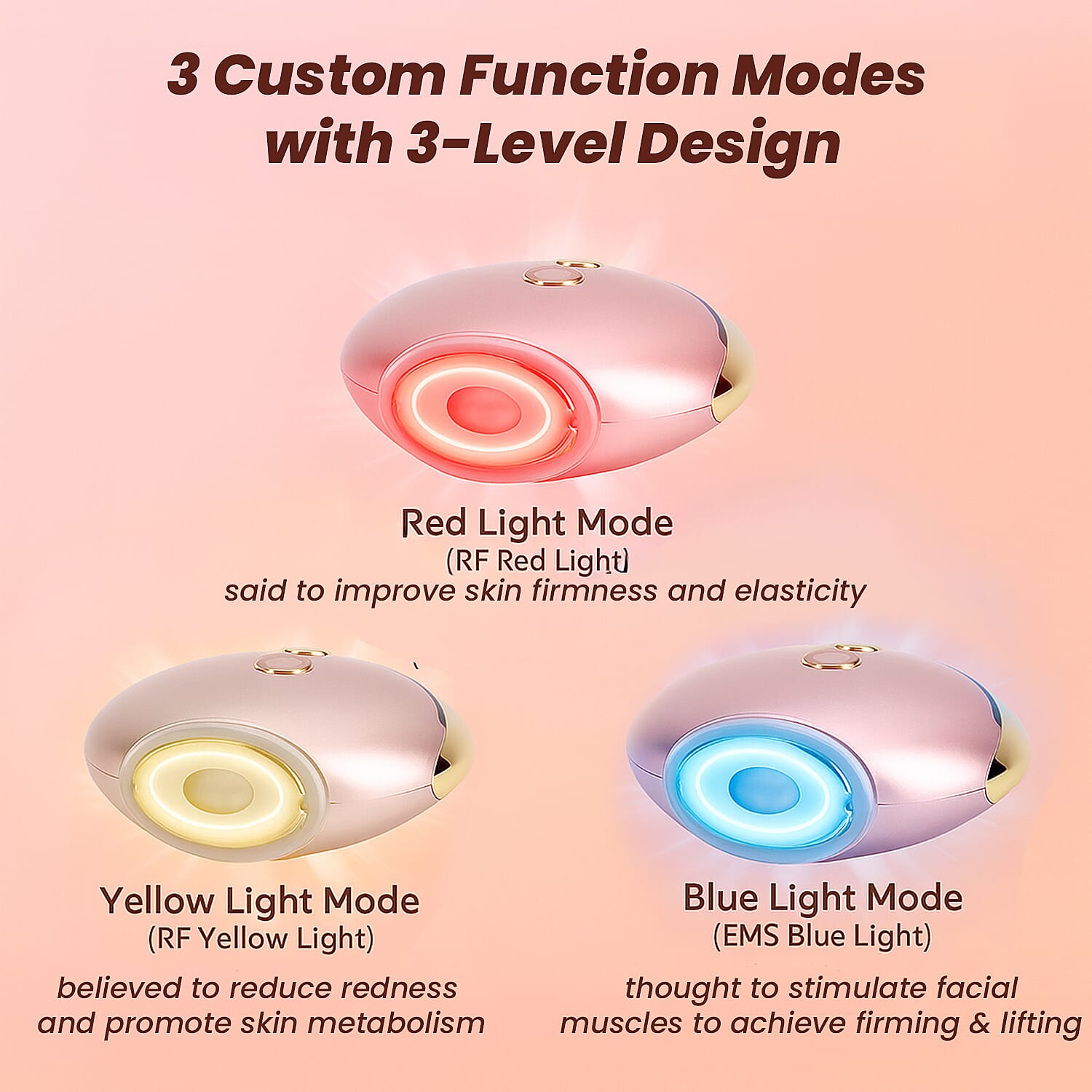 BEAUTECH RF-EMS Facial Beauty Device with LED Light Therapy 8019212 3