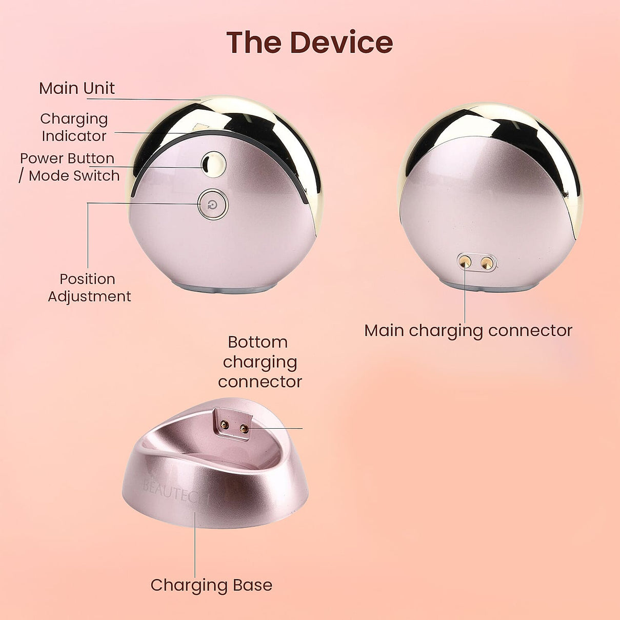 BEAUTECH RF-EMS Facial Beauty Device with LED Light Therapy 8019212 5