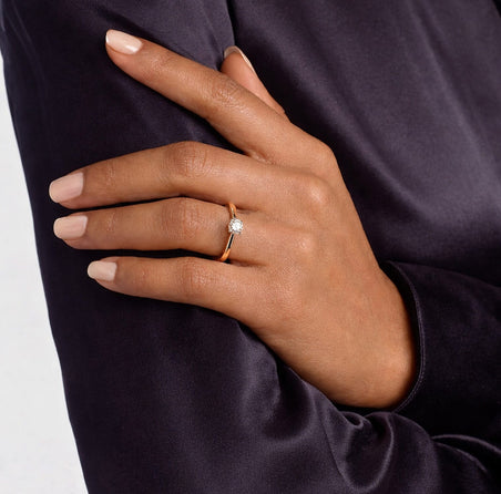 LUXURIANT Lab Grown Diamond (SI G/H) Solitaire Ring in 18K Vermeil Yellow Gold Plated Sterling Silver 8028324 2