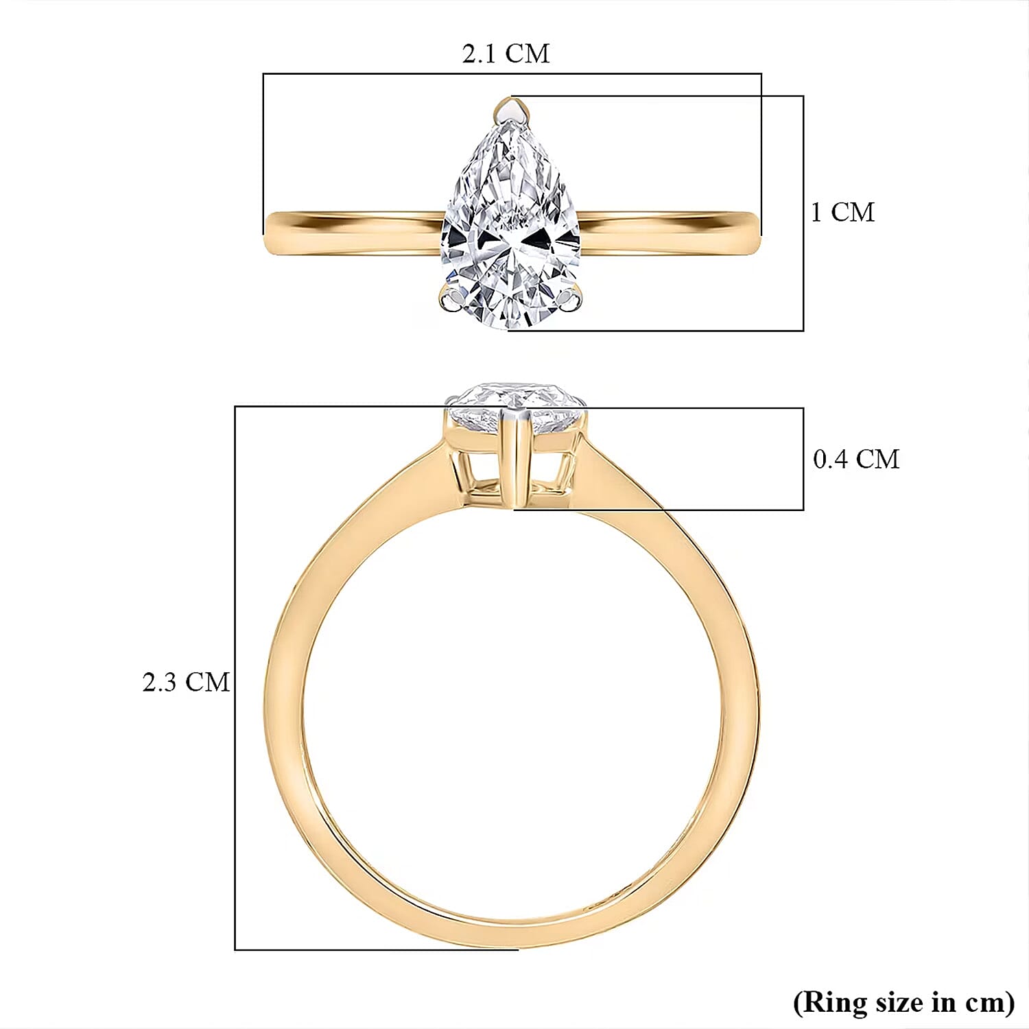 LUXURIANT 1 Ct. Lab Grown Diamond Solitaire Ring in 9K Yellow Gold, SGL Certified 8040856 5
